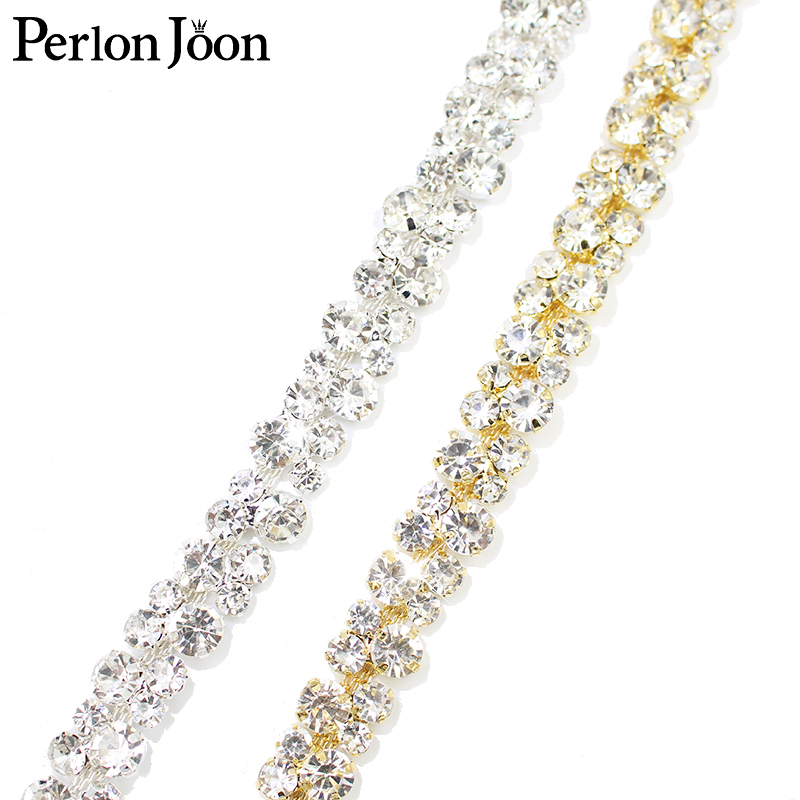 Perlon Strap Woven - Sparkling Full Diamond Crystal Chain Rhinestone