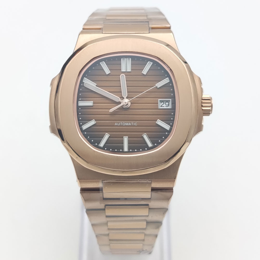 Patek Philippe Watch Nautilus - Luxury Rose Gold 40MM Square NH35
