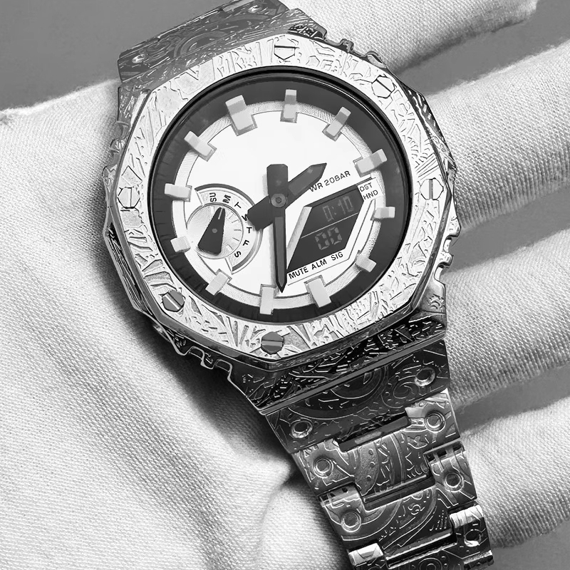 GA2100 Mod kit stainless steel - Casio Watch G-Shock Ga-2100 review and price