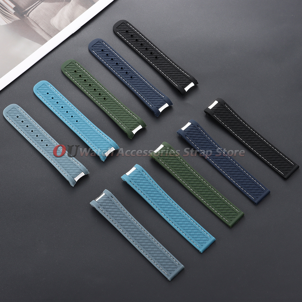 Curved End Silicone Watch Stra - Omega Watch Seamaster review and price