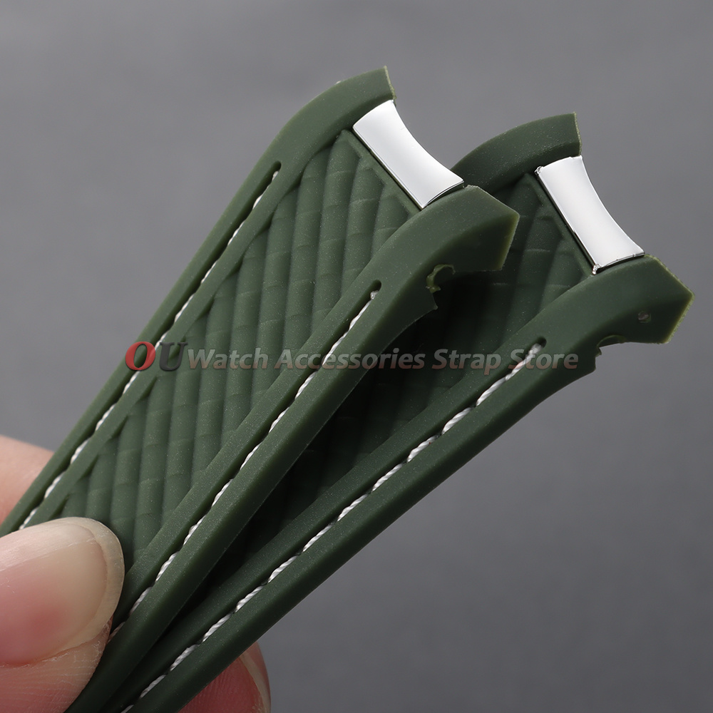 Curved End Silicone Watch Stra - Omega Watch Seamaster review and price