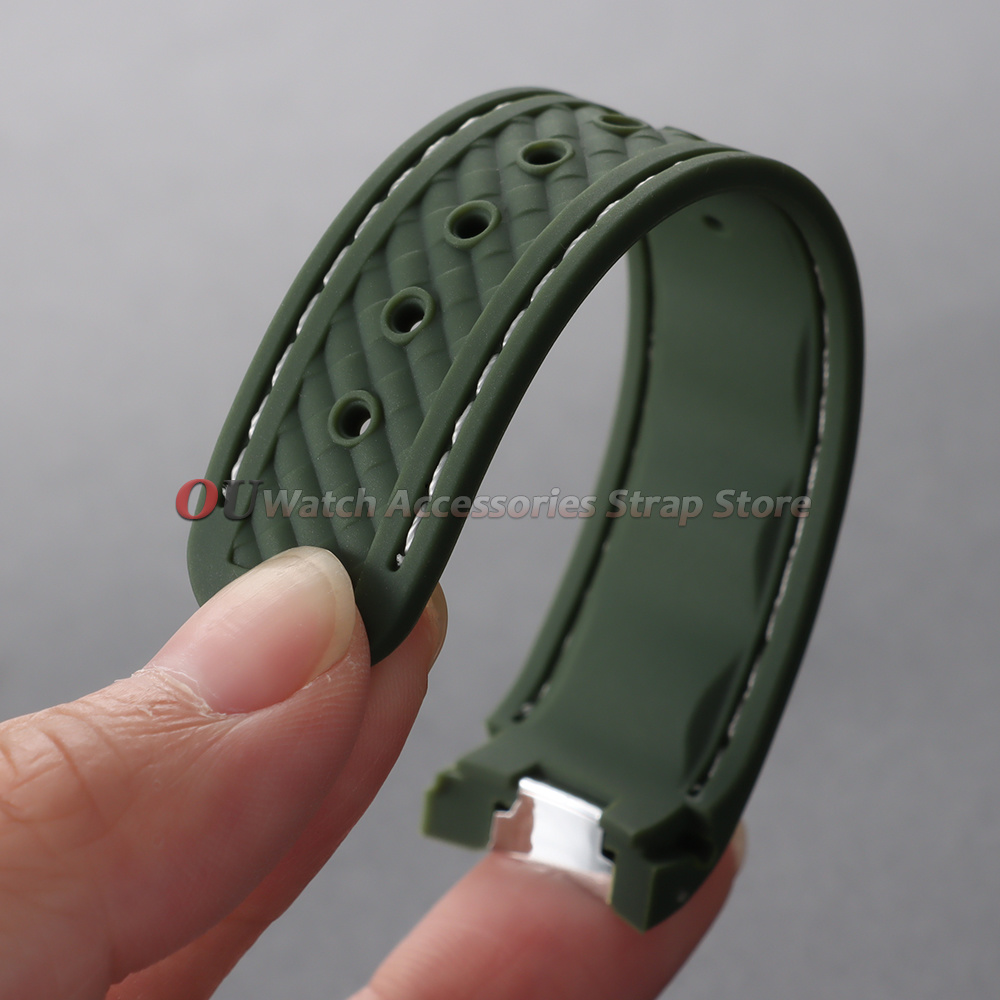 Curved End Silicone Watch Stra - Omega Watch Seamaster review and price